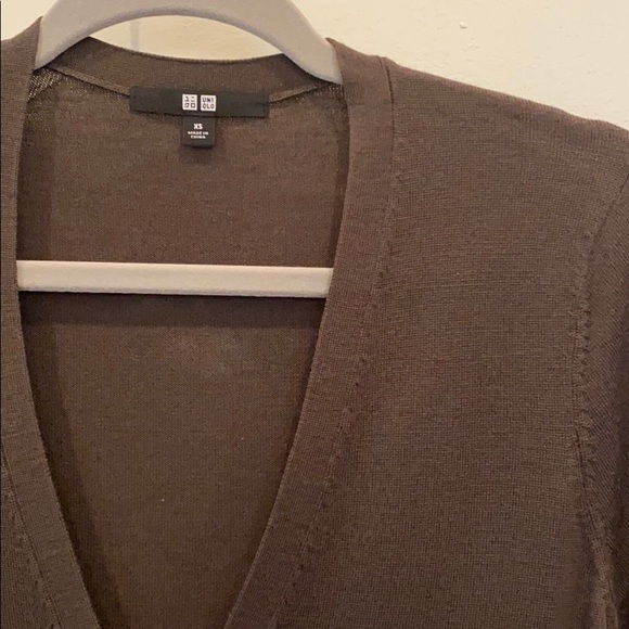 Olive/brown wool cardigan - Picture 2 of 4